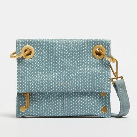 🆕✨ HAMMITT Montana Reversible Small Bay Blue Snake Crossbody Bag - Picture 10 of 10